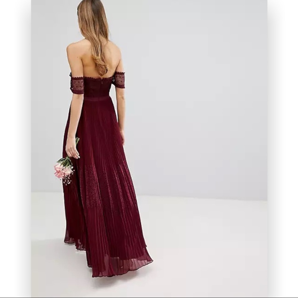 ASOS Premium Guipure Lace Paneled Maxi Dress - Picture 4 of 16